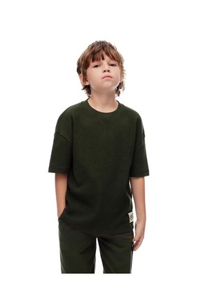 Camiseta Regular Algodón Verde Niño Verde