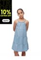 Vestido Corto Bloques índigo Niña Azul Oscuro de Gef