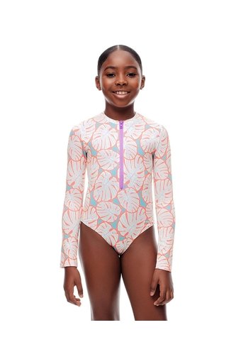 Vestido De Baño Maga Larga Estampado Niña Verde Gef
