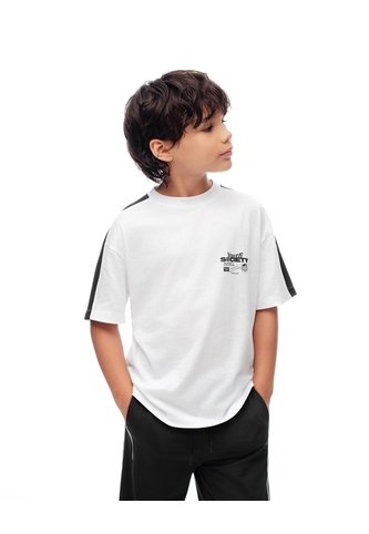 Camiseta Regular Blanca Niño Blanco Gef