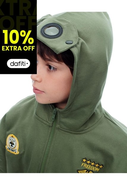 Buzo Aviador Verde Niño Verde