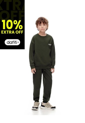 Jogger Regular Verde Niño Verde Gef