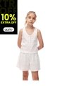Blusa + Short De Pijama Estampada Niña Blanco de Gef