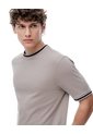 Camiseta Relax Algodón Taupe Hombre Marron Claro de Gef