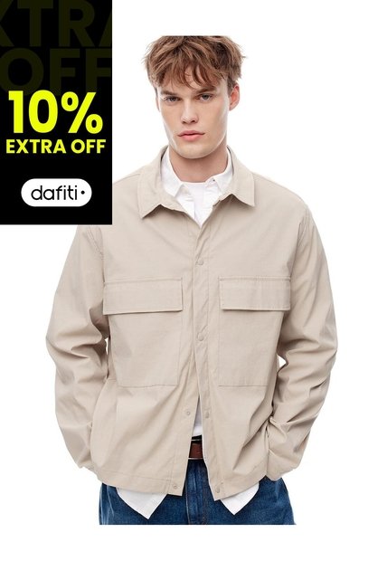 Chaqueta Overshirt Habano Hombre Marron
