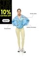 Chaqueta Rompevientos Oversize Azul Mujer Azul de Gef