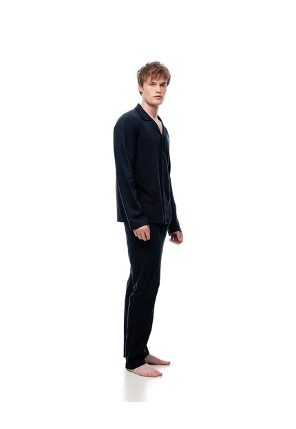 Camisa + Pantalón De Pijama Algodón Azul Hombre Azul