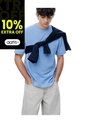 Camiseta Oversize Algodón Azul Hombre Azul de Gef