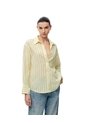 Camisa Manga Larga Regular Rayas Mujer Amarillo de Gef