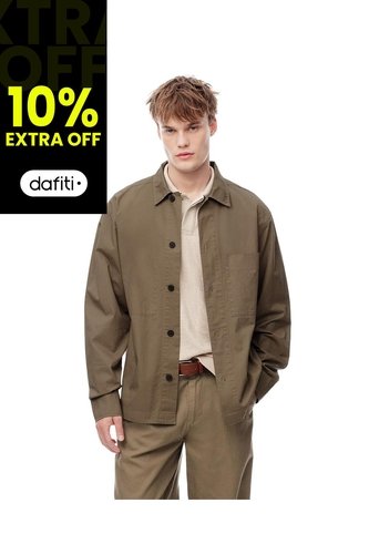 Camisa Overshirt Algodón Habana Hombre Marron Gef