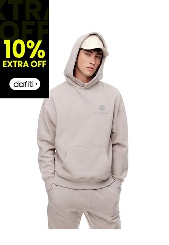 Buzo Tipo Hoddie Café Hombre Marron Claro Gef