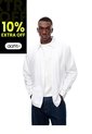 Camisa Manga Larga Regular Algodón Blanca Hombre Blanco de Gef