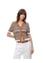 Polo Regular Tejido De Punto Rayas Mujer Multicolor de Gef