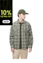 Camisa Manga Larga Regular Algodón Cuadros Hombre Verde de Gef