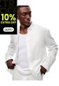 Camisa Manga Larga Regular Lino Blanca Hombre Blanco de Gef