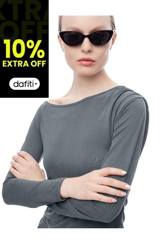 Camibuzo Slim Asimétrico Gris Mujer Gris Gef