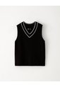 Chaleco Oversize Tejido Negro Niña Negro de Gef