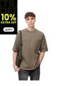 Camiseta Regular Algodón Café Hombre Cafe de Gef