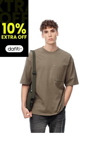 Camiseta Regular Algodón Café Hombre Cafe Gef