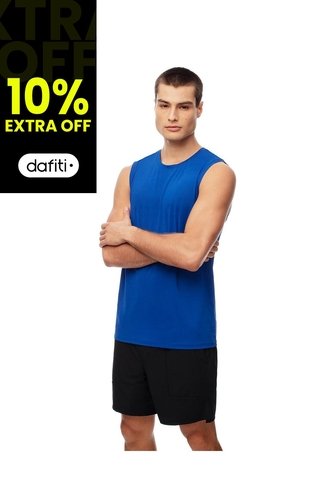 Camisilla Deportiva Antibacterial Azul Hombre Azul Gef