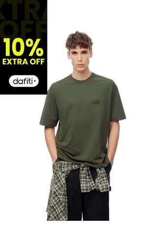 Camiseta Regular Algodón Verde Hombre Verde Gef