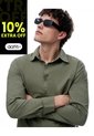 Camisa Regular Manga Larga Verde Oliva Hombre Verde de Gef