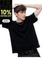 Camiseta Regular Manga Corta Negra Hombre Negro de Gef
