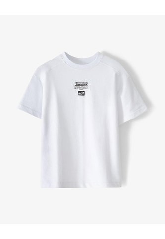 Camiseta Regular Manga Corta Blanca Niño Blanco Gef