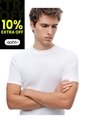Camiseta Slim Rib Algodón Blanca Hombre Blanco de Gef