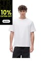 Camiseta Manga Corta Oversize Algodón Blanca Hombre Blanco de Gef
