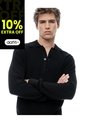 Buzo Tipo Polo Regular Negro Hombre Negro de Gef