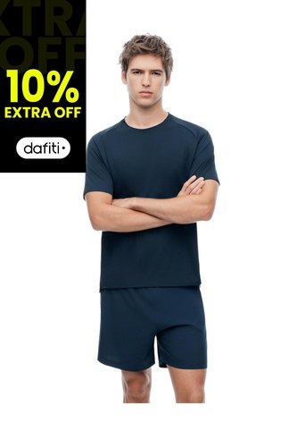 Camiseta Deportiva Control Humedad Azul Hombre Azul Gef