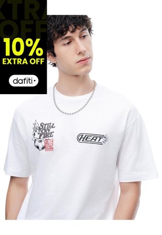 Camiseta Manga Corta Regular Estampado Blanca Hombre Blanco Gef