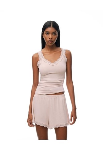 Camiseta + Short De Pijama Rosa Mujer Rosa Claro Gef