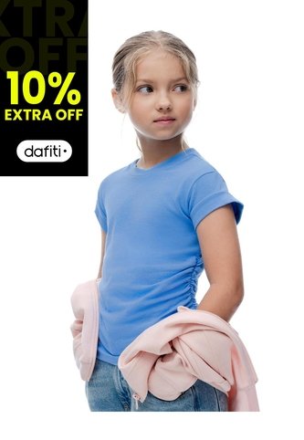 Camiseta Ted Manga Corta Azul Niña Azul Gef