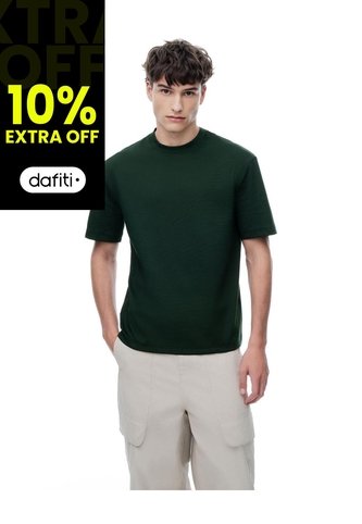 Camiseta Regular Manga Corta Verde Hombre Verde Gef