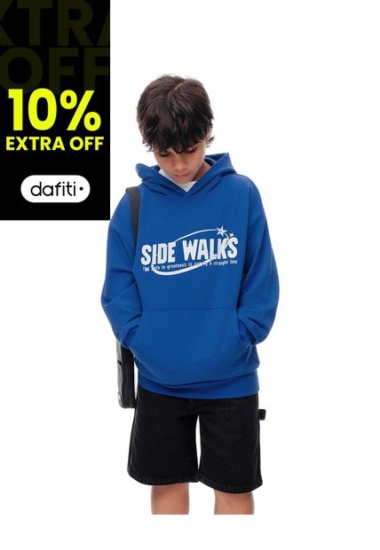 Buzo Tipo Hoddie Azul Niño Azul