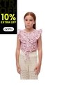 Blusa Regular Boleros Rosada Estampada Niña Rosa de Gef