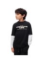 Camibuzo Regular Algodón Estampado Niño Negro de Gef