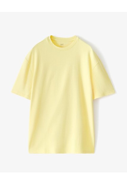Camiseta Regular Amarilla Hombre Amarillo