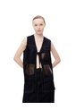 Chaleco Denim Anudado índigo Oscuro Mujer Azul Oscuro de Gef