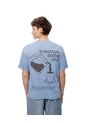 Camiseta Regular Algodón Estampada Hombre Azul de Gef
