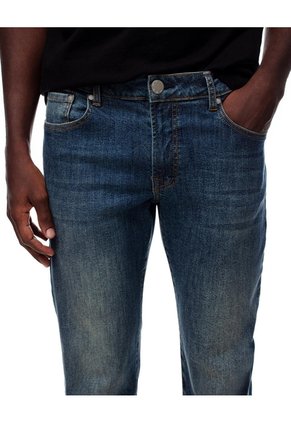 Jean Straight índigo Medio Hombre Azul Oscuro
