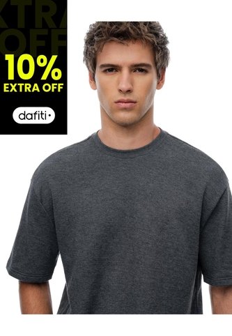 Camiseta Regular Manga Corta Gris Ada Hombre Gris Gef