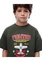 Camiseta Manga Corta Regular Algodón Verde Niño Verde de Gef