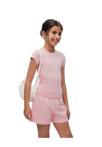 Camiseta Regular Rosada Niña Rosa Gef