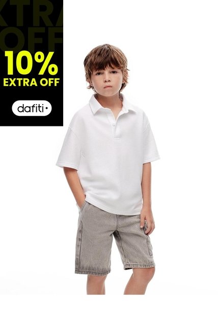 Polo Regular Blanca Niño Blanco