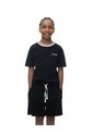 Bermuda Regular Algodón Texturizada Negra Niño Negro de Gef