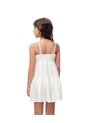 Vestido Corto Bloques Algodón Blanco Niña Blanco de Gef