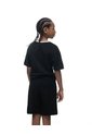 Bermuda Regular Algodón Texturizada Negra Niño Negro de Gef
